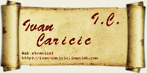Ivan Caričić vizit kartica